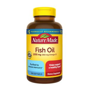 Nature Made Fish Oil Omega 3 Supplements, 1200mg